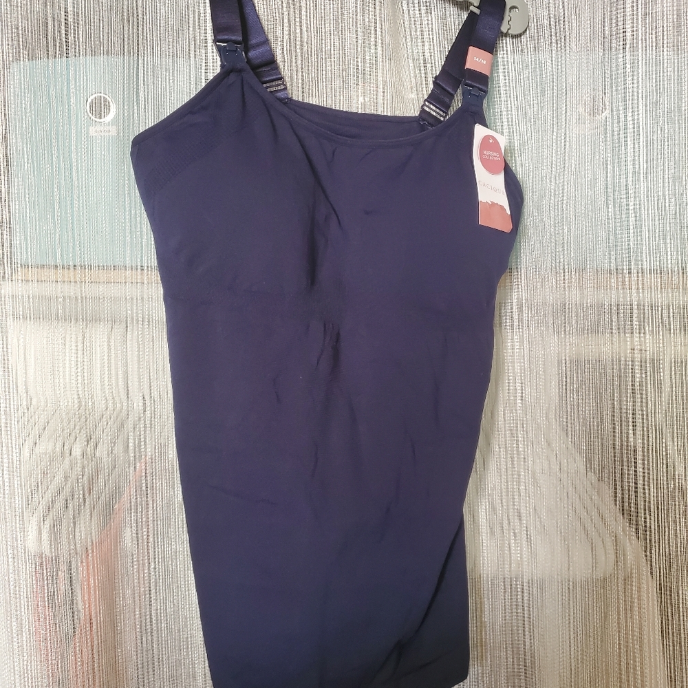 Lane Bryant maternity tank top, 14/16, blue